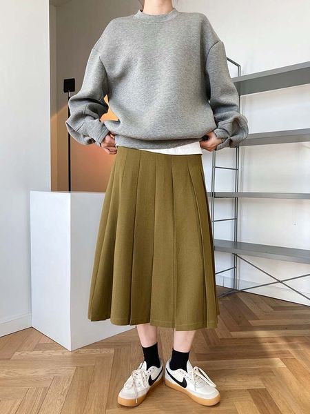 casual dresses spring vintage pleated umbrella skirt girl's high waist mid-calf a-line saias korean sweet black tb7v, Black;gray
casual dresses spring vintage pleated umbrella skirt girl's high waist mid-calf a-line saias korean sweet black tb7v, Black;gray