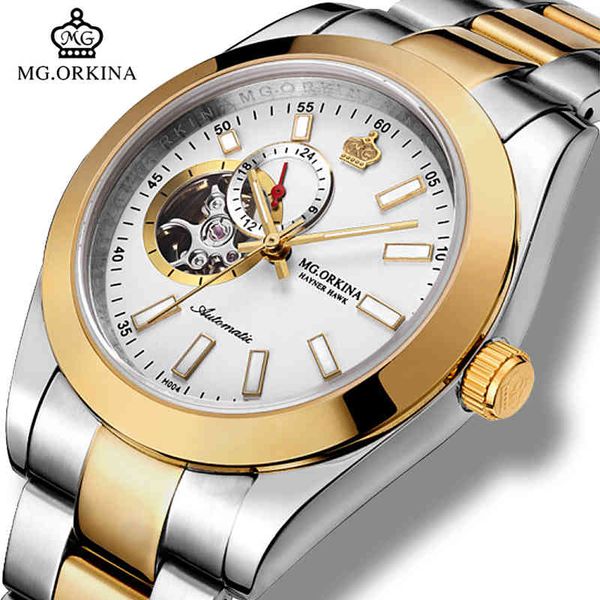business automatic watches men 40mm luxury gold rvs 316l light-turning hands waterproof 30m clock, Slivery;brown
business automatic watches men 40mm luxury gold rvs 316l light-turning hands waterproof 30m clock, Slivery;brown