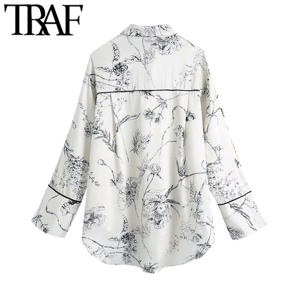 traf women fashion floral print loose asymmetric blouses vintage long sleeve button-up female shirts blusas chic, White
traf women fashion floral print loose asymmetric blouses vintage long sleeve button-up female shirts blusas chic, White