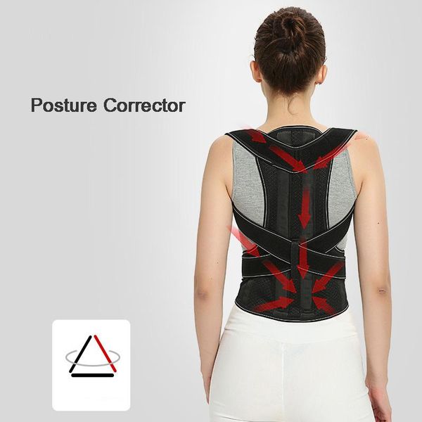 shoulder support bar adjustable back pain posture corrector brace belt clavicle corset spine lumbar orthopedic, Black;blue
shoulder support bar adjustable back pain posture corrector brace belt clavicle corset spine lumbar orthopedic, Black;blue