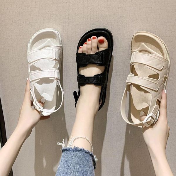 sandals women summer open toe pvc ladies hook&loop ankle buckle strap flat sandal woman platform fashion female shoes, Black
sandals women summer open toe pvc ladies hook&loop ankle buckle strap flat sandal woman platform fashion female shoes, Black