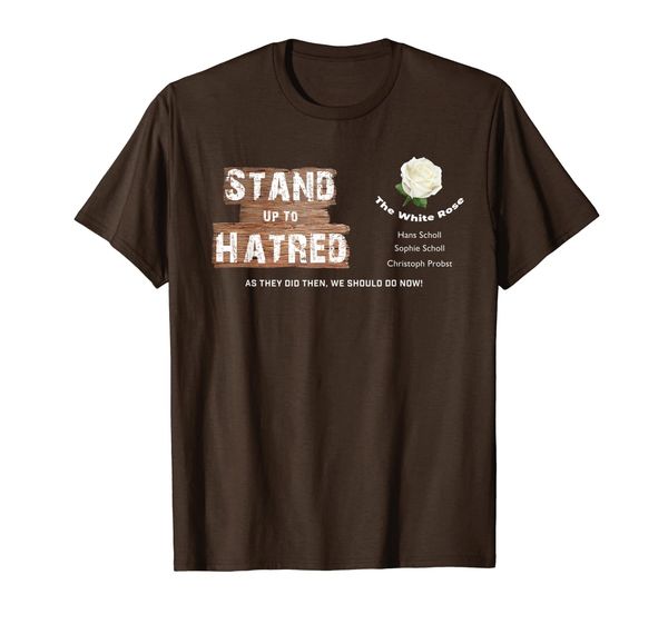 the white rose stand up to hatred anti racist for om t-shirt, White;black
the white rose stand up to hatred anti racist for om t-shirt, White;black