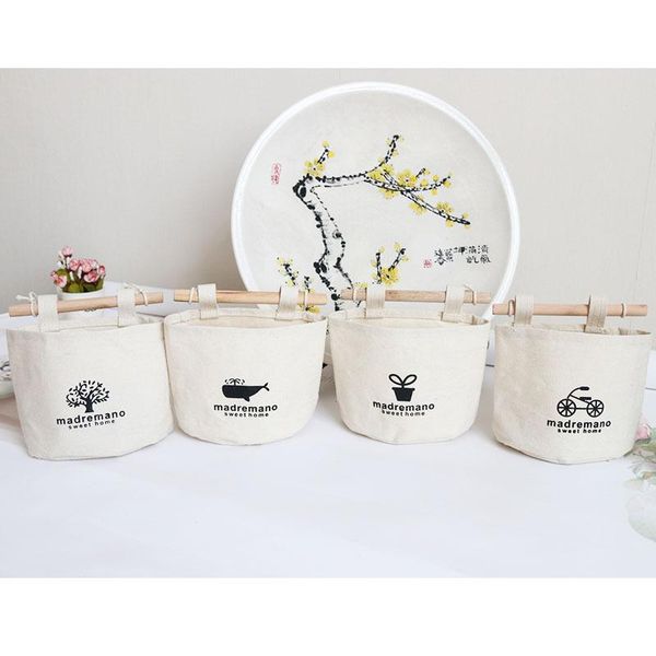 storage bags cotton linen bag home production hanging cloth art basket 
storage bags cotton linen bag home production hanging cloth art basket