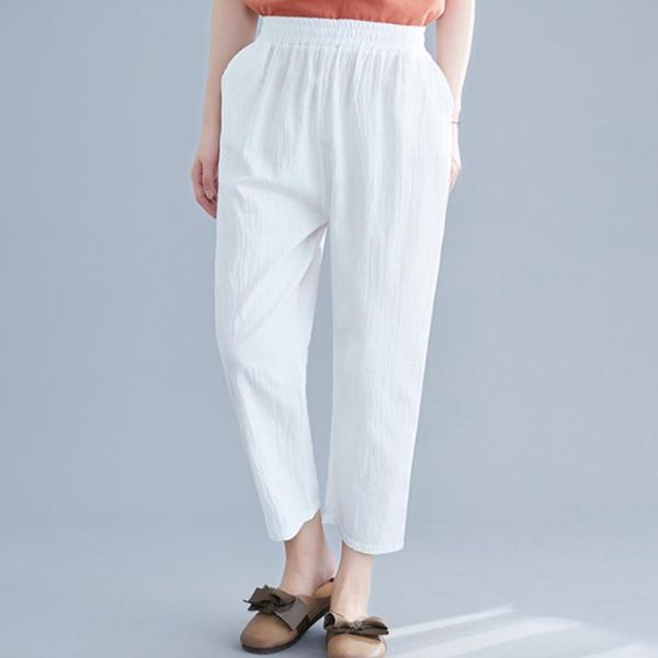women's pants & capris missky spring summer women cotton linen harem ninth solid color loose casual trousers female clothes, Black;white
women's pants & capris missky spring summer women cotton linen harem ninth solid color loose casual trousers female clothes, Black;white