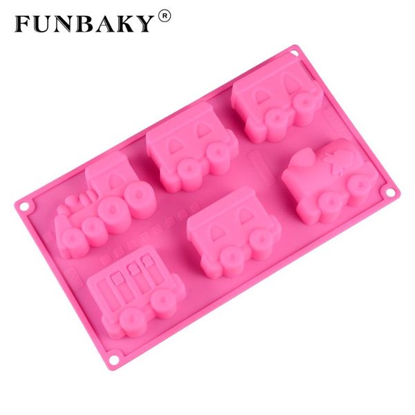 funbaky 6 cavity 3d cake silicone mold cartoon car bakeware decorating tools
funbaky 6 cavity 3d cake silicone mold cartoon car bakeware decorating tools