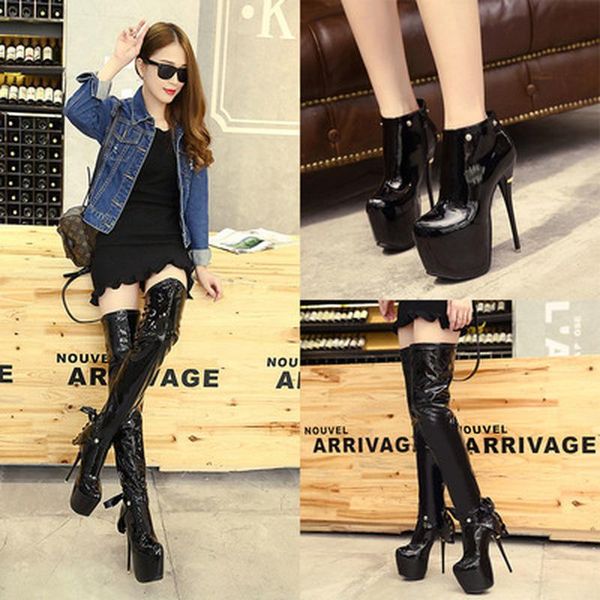boots 2021 brand two ways ladies winter super high heels nightclub platform over the knee women female shoes woman, Black
boots 2021 brand two ways ladies winter super high heels nightclub platform over the knee women female shoes woman, Black