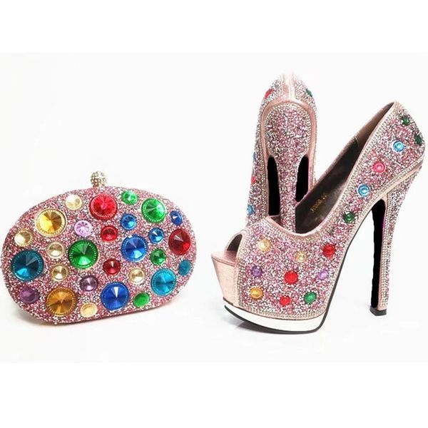 arrival pink color matching shoes and bag set decorated with rhinestone ladies women for wedding dress, Black
arrival pink color matching shoes and bag set decorated with rhinestone ladies women for wedding dress, Black