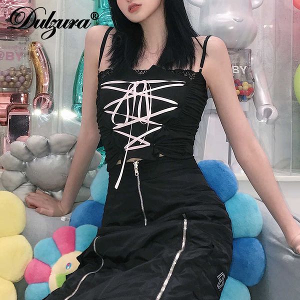 lace patchwork bandage cross crop strap camis bodycon streetwear party club 2021 summer clothes cute gothic, Black;white
lace patchwork bandage cross crop strap camis bodycon streetwear party club 2021 summer clothes cute gothic, Black;white