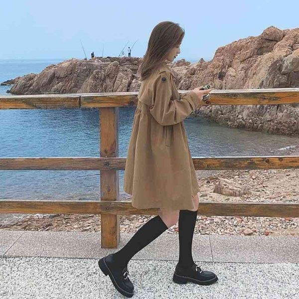 windbreaker women's middle long 2021 spring and autumn new casual french double breasted korean loose small coat, Black
windbreaker women's middle long 2021 spring and autumn new casual french double breasted korean loose small coat, Black