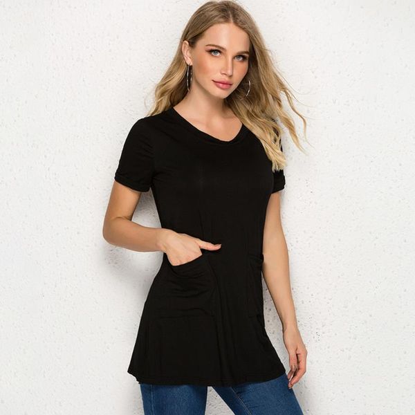 women's t-shirt fashion summer tshirt short sleeve women casual 0-neck tee harajuku vintage patchwork pocket clothing pure female shirt, White
women's t-shirt fashion summer tshirt short sleeve women casual 0-neck tee harajuku vintage patchwork pocket clothing pure female shirt, White