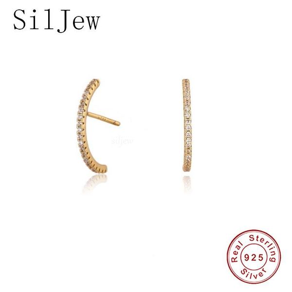hoop & huggie siljew 925 sterling silver gold line stud earring women fashion crystal piercing clips 2021 rock punk wedding jewelry shinny, Golden;silver
hoop & huggie siljew 925 sterling silver gold line stud earring women fashion crystal piercing clips 2021 rock punk wedding jewelry shinny, Golden;silver