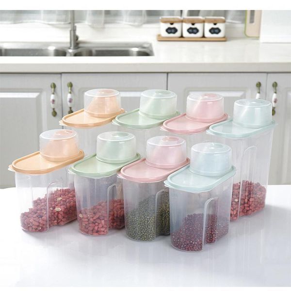 storage bottles & jars 0.6l/1.9l/2.5l whole grain container pp plastic kitchen food airtight coarse tank
storage bottles & jars 0.6l/1.9l/2.5l whole grain container pp plastic kitchen food airtight coarse tank