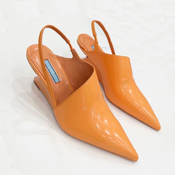 luxury designer orange heeled womens sandals ankle wrap office career 6.5cm high heels shoes genuine leather sole women wedge heel fashion s, Black
luxury designer orange heeled womens sandals ankle wrap office career 6.5cm high heels shoes genuine leather sole women wedge heel fashion s, Black