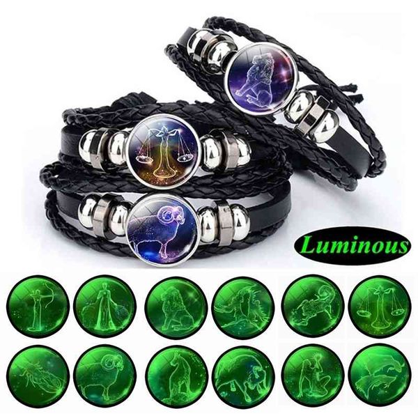 2021 new charm bracelets luminous 12 zodiac signs bracelet glow in the dark glass cabochon snap button leather birth, Golden;silver
2021 new charm bracelets luminous 12 zodiac signs bracelet glow in the dark glass cabochon snap button leather birth, Golden;silver