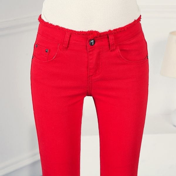 women's jeans red spring woman jeans denim cotton drawing flare black korean slacks thin fit femme ankle-length pants zbdh, Blue
women's jeans red spring woman jeans denim cotton drawing flare black korean slacks thin fit femme ankle-length pants zbdh, Blue