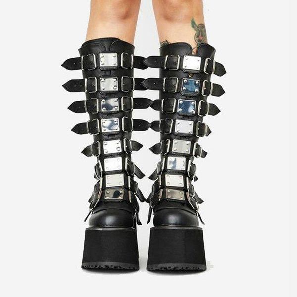 boots ins women wedges metal buckle autumn shoes brand classic fashion luxury platform punk ankle, Black
boots ins women wedges metal buckle autumn shoes brand classic fashion luxury platform punk ankle, Black
