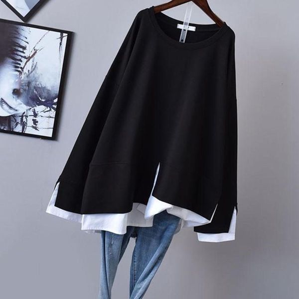 women's hoodies & sweatshirts black faketwo-piece hoodie autumn plus size pullover korea long sleeve loose lady sweatershirt spring you
women's hoodies & sweatshirts black faketwo-piece hoodie autumn plus size pullover korea long sleeve loose lady sweatershirt spring you