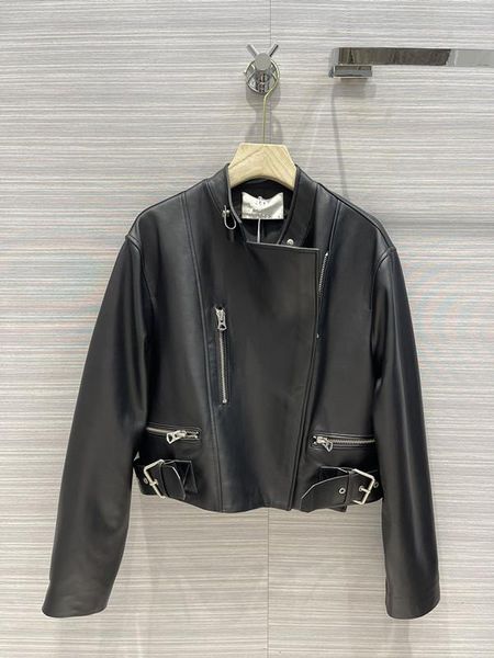 women's jackets the early autumn 2021 left shoulder round collar locomotive leather jacket 0812, Black;brown
women's jackets the early autumn 2021 left shoulder round collar locomotive leather jacket 0812, Black;brown
