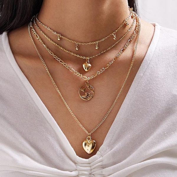 pendant necklaces fashion simple classic style necklace for women love bead multi layer, Silver
pendant necklaces fashion simple classic style necklace for women love bead multi layer, Silver