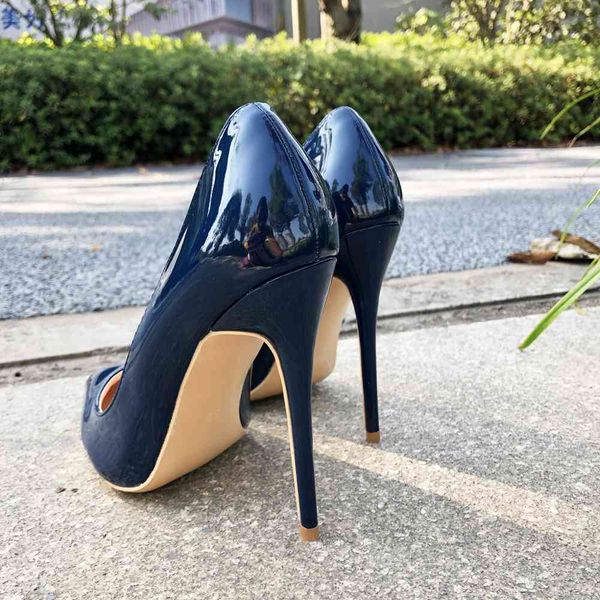 dress shoes tikicup women navy blue patent pumps low cut pointy toe stilettos elegant ladies formal slip on high heels fashion 419, Black
dress shoes tikicup women navy blue patent pumps low cut pointy toe stilettos elegant ladies formal slip on high heels fashion 419, Black