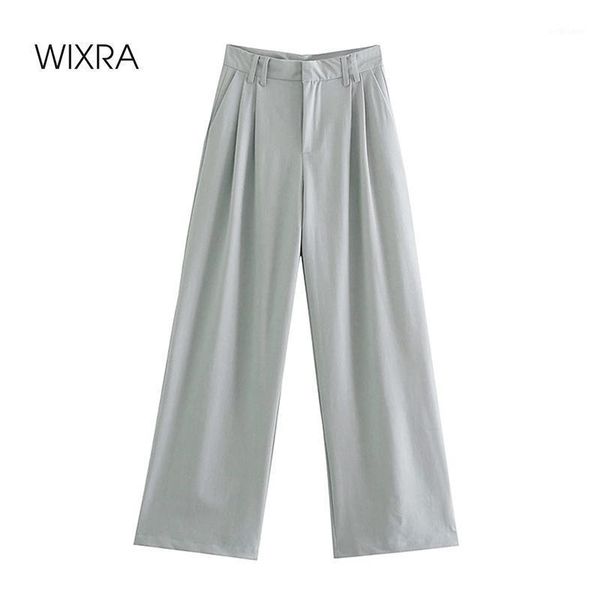 women's pants & capris wixra 2021 women suit solid zipper button high waist pocket loose casual straight trousers office lady autumn bo, Black;white
women's pants & capris wixra 2021 women suit solid zipper button high waist pocket loose casual straight trousers office lady autumn bo, Black;white