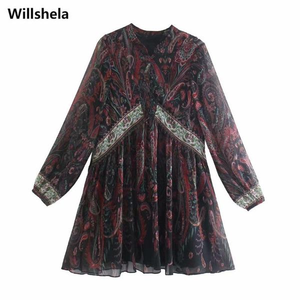 casual dresses willshela women vintage printed flowing dress long sleeves chic lady retro woman chiffon short mini robe, Black;gray
casual dresses willshela women vintage printed flowing dress long sleeves chic lady retro woman chiffon short mini robe, Black;gray