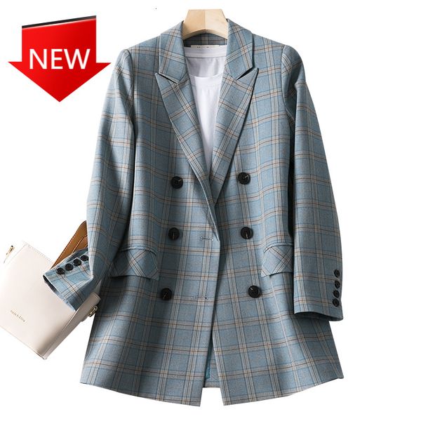 suits female collar elegant houndstooth plaid double breasted blazer jacket, White;black
suits female collar elegant houndstooth plaid double breasted blazer jacket, White;black