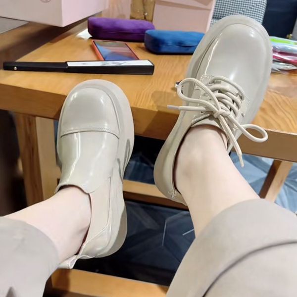 treasure round head small leather shoes autumn new muffin thick bottom lace up women's cute sister student, Black
treasure round head small leather shoes autumn new muffin thick bottom lace up women's cute sister student, Black