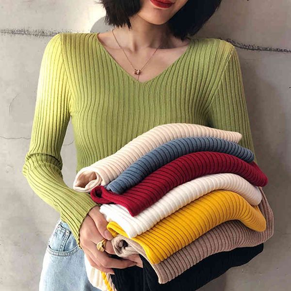 woman sweaters spring long sleeve solid slim women sweater v-neck knitted sweater women pullovers women female blusa e497 210426, White;black
woman sweaters spring long sleeve solid slim women sweater v-neck knitted sweater women pullovers women female blusa e497 210426, White;black