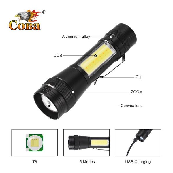 led portable zoomable 5 modes 2300lm t6 torch waterproof usb rechargeable built-in battery lantern cob light flashlights torches
led portable zoomable 5 modes 2300lm t6 torch waterproof usb rechargeable built-in battery lantern cob light flashlights torches