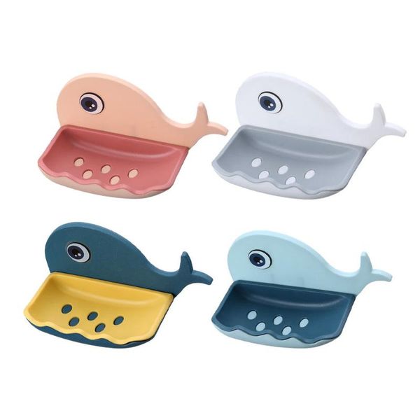 soap dishes 4pcs whale-style racks no-punch boxes bathroom containers