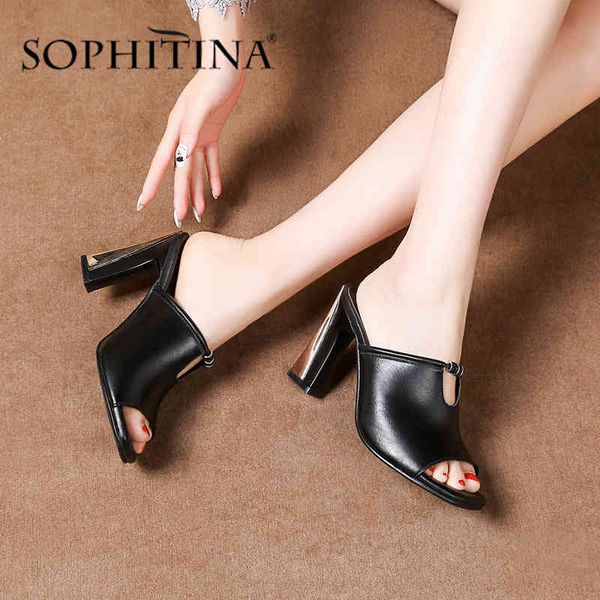 sophitina fashion women's sandals premium cowhide open toe beaded metal plated high heels shoes women slippers women so475 210513, Black
sophitina fashion women's sandals premium cowhide open toe beaded metal plated high heels shoes women slippers women so475 210513, Black
