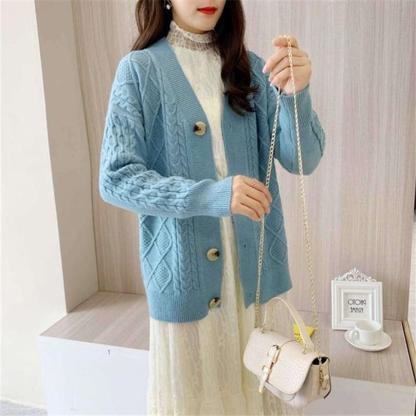 women's knits & tees autumn cardigan women knitted sweater korean v-neck long sleeve ladies student knitwear coat casual solid clothes, White
women's knits & tees autumn cardigan women knitted sweater korean v-neck long sleeve ladies student knitwear coat casual solid clothes, White