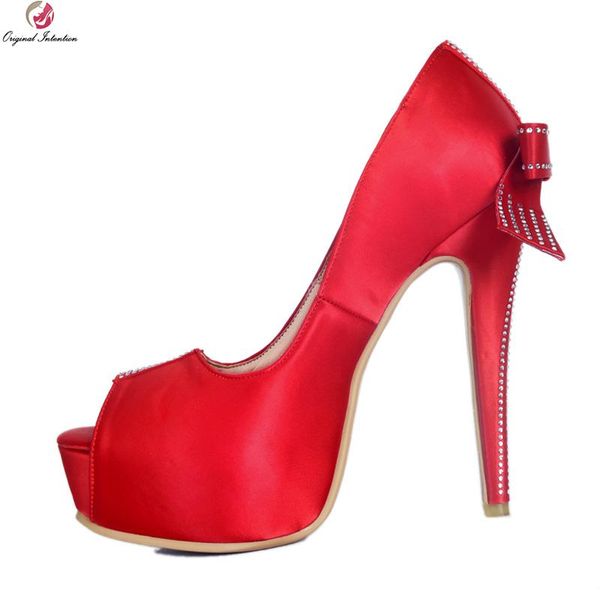 original intention women pumps rhinestone platform peep toe thin high heels red shoes woman plus us size 4-.5 dress, Black
original intention women pumps rhinestone platform peep toe thin high heels red shoes woman plus us size 4-.5 dress, Black