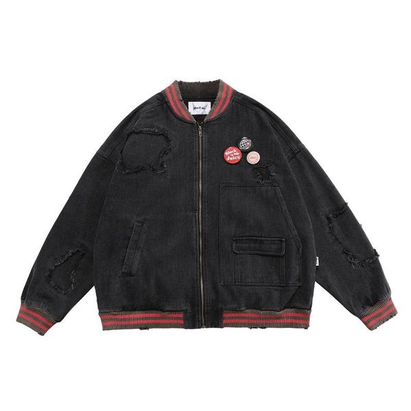 men's jackets 2021 mens harajuku streetwear bomber old punk hip hop baseball jacket men coats, Black;brown
men's jackets 2021 mens harajuku streetwear bomber old punk hip hop baseball jacket men coats, Black;brown