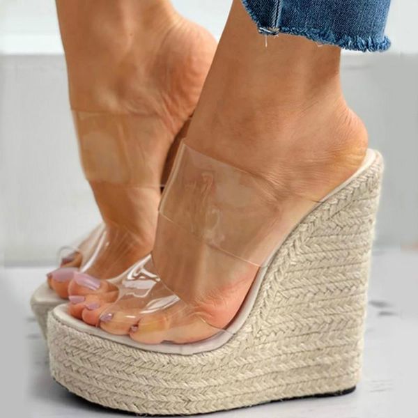 brand big size 42 straw platform party wedges high heels pvc slingback summer sandal women shoes slippers, Black
brand big size 42 straw platform party wedges high heels pvc slingback summer sandal women shoes slippers, Black