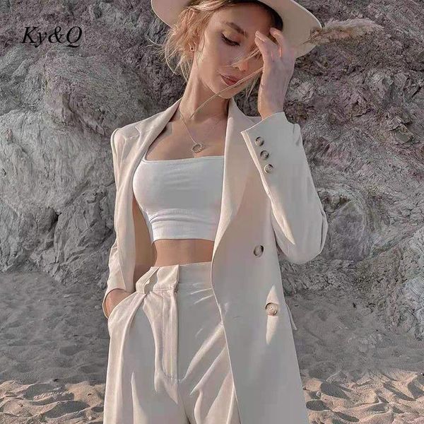 women's two piece pants suit coat + loose elegant beige shorts wide leg half set women blazers brand fashion clothes, White
women's two piece pants suit coat + loose elegant beige shorts wide leg half set women blazers brand fashion clothes, White