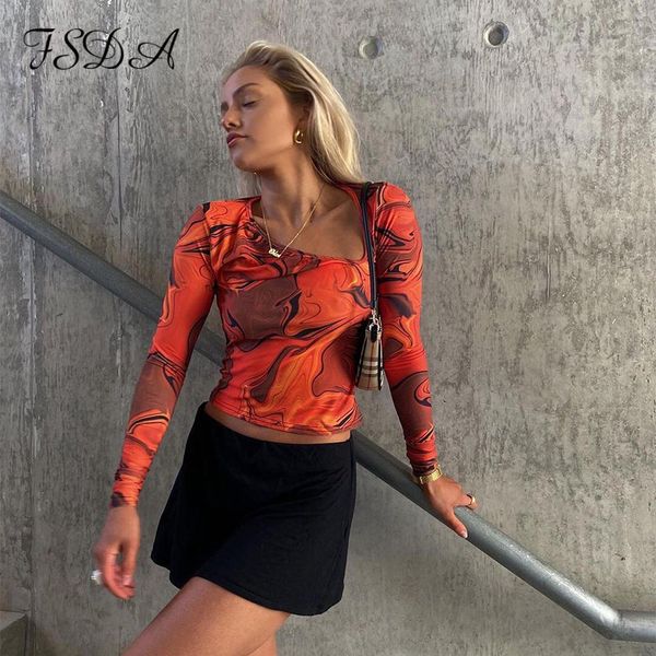 2021 tie dye print long sleeve crop women y2k casual summer spring aesthetic harajuku cut out orange t shirts 90s, White
2021 tie dye print long sleeve crop women y2k casual summer spring aesthetic harajuku cut out orange t shirts 90s, White