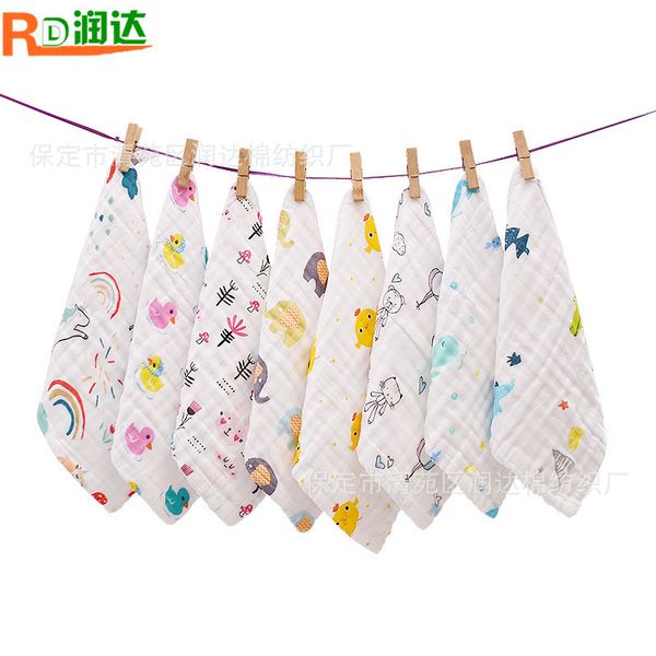 production of gauze fold six layer baby saliva diaper small square sweat face towel handkerchief, Blue;white
production of gauze fold six layer baby saliva diaper small square sweat face towel handkerchief, Blue;white