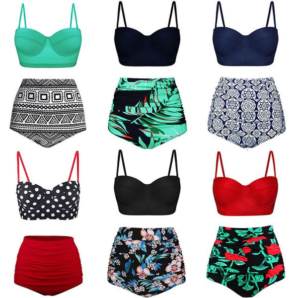 high waist swimsuit women push up bikinis 2021 plus size swimwear vintage bathing suits retro floral beach wear biquini 4xl 5xl
high waist swimsuit women push up bikinis 2021 plus size swimwear vintage bathing suits retro floral beach wear biquini 4xl 5xl