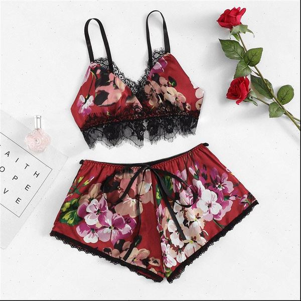printing spaghetti strap pajama set women sleepwear v neck print lace striped lingerie female summer bra pants suit, Black;red
printing spaghetti strap pajama set women sleepwear v neck print lace striped lingerie female summer bra pants suit, Black;red
