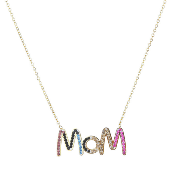 pendant necklaces 316l stainless steel women's exquisite letter mom necklace simple color inlaid crystal titanium for women, Silver
pendant necklaces 316l stainless steel women's exquisite letter mom necklace simple color inlaid crystal titanium for women, Silver