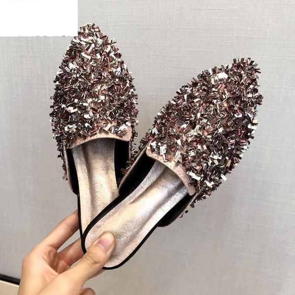 slippers 2021 women pointed toe crystal flip flops female lady outside shoes slides woman slipper, Black
slippers 2021 women pointed toe crystal flip flops female lady outside shoes slides woman slipper, Black