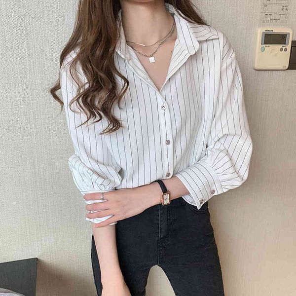 women's blouses & shirts autumn blouse women casual striped female blusas ladies office oxpd, White
women's blouses & shirts autumn blouse women casual striped female blusas ladies office oxpd, White
