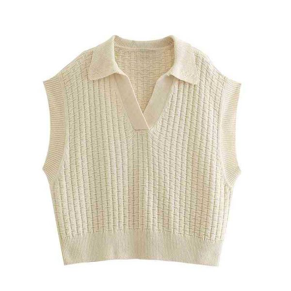 casual knit vest women spring sleeveless solid color turn down collar sweater pullovers 210525, Black;white
casual knit vest women spring sleeveless solid color turn down collar sweater pullovers 210525, Black;white
