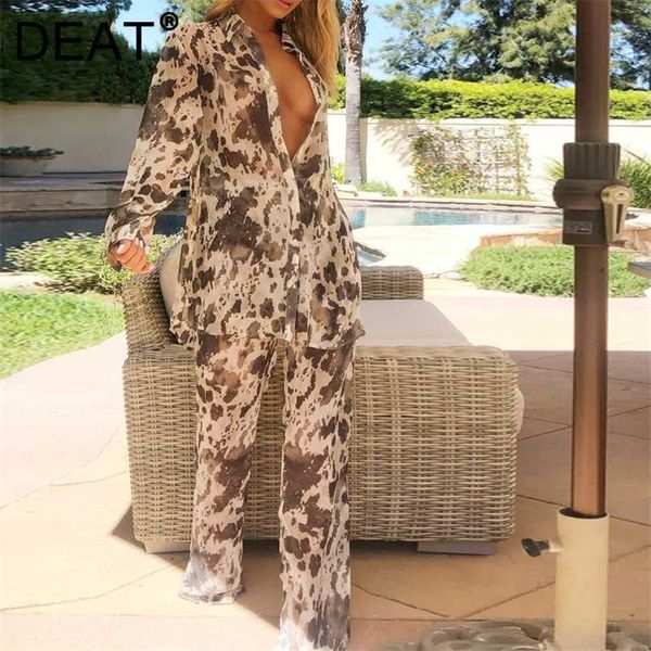 deat autumn trun down collar print long coat wide pants outfits suits party clubwear women two piece set mk836 211109, White
deat autumn trun down collar print long coat wide pants outfits suits party clubwear women two piece set mk836 211109, White