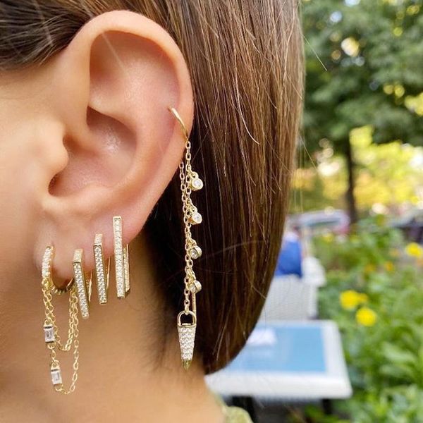 hoop & huggie gold silver color delicate drop cz earrin for women jewelry long line drip dainty earring, Golden;silver
hoop & huggie gold silver color delicate drop cz earrin for women jewelry long line drip dainty earring, Golden;silver
