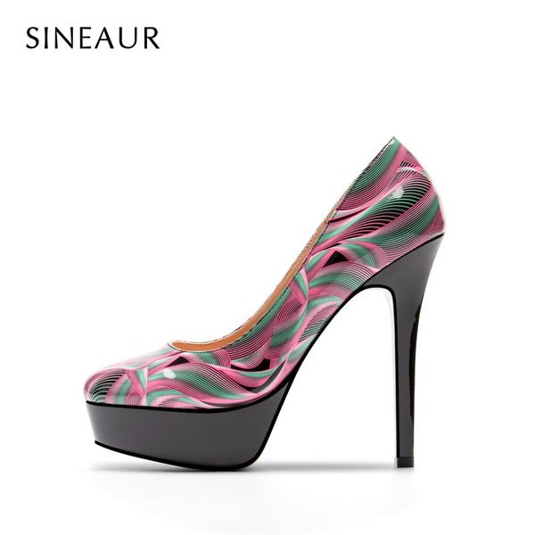 dress shoes sineaur for women fashion colorful super high 13cm ladies thin heels round-toe platform stiletto printed pu office, Black
dress shoes sineaur for women fashion colorful super high 13cm ladies thin heels round-toe platform stiletto printed pu office, Black