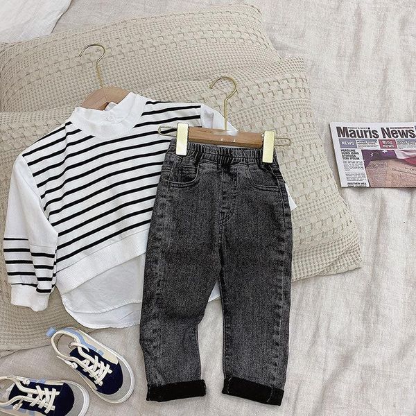 jeans full length solid elastic waist straight cotton casual fashion simple spring autumn childrren pants for girls, Blue
jeans full length solid elastic waist straight cotton casual fashion simple spring autumn childrren pants for girls, Blue