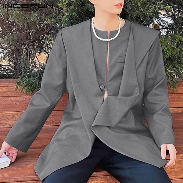 men's suits & blazers incerun 2021 men korean style fashion personality suit stylish solid colour blazer tailoring heavy industry s-5xl, White;black
men's suits & blazers incerun 2021 men korean style fashion personality suit stylish solid colour blazer tailoring heavy industry s-5xl, White;black